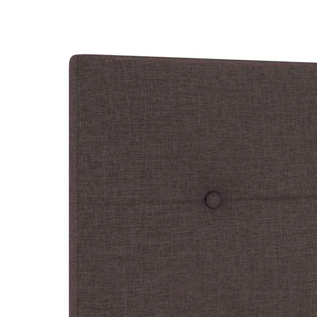 LED Headboard with LED Strip Lights Dark Brown 90 cm Fabric